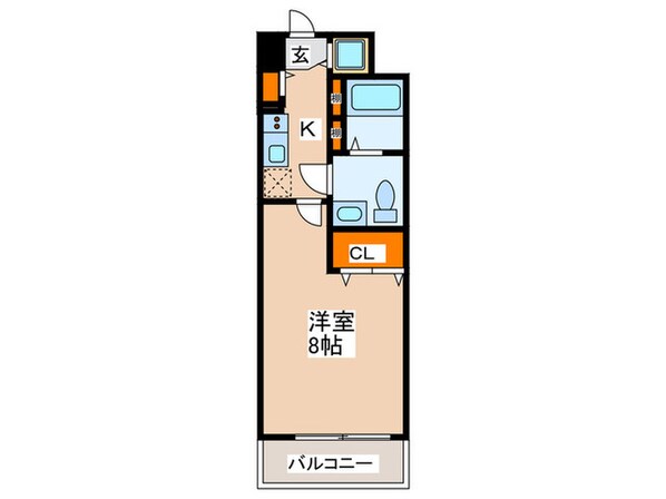 ルクレ難波の物件間取画像